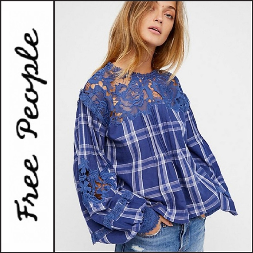 NWT { Free People } “Darling Diana" Blouse